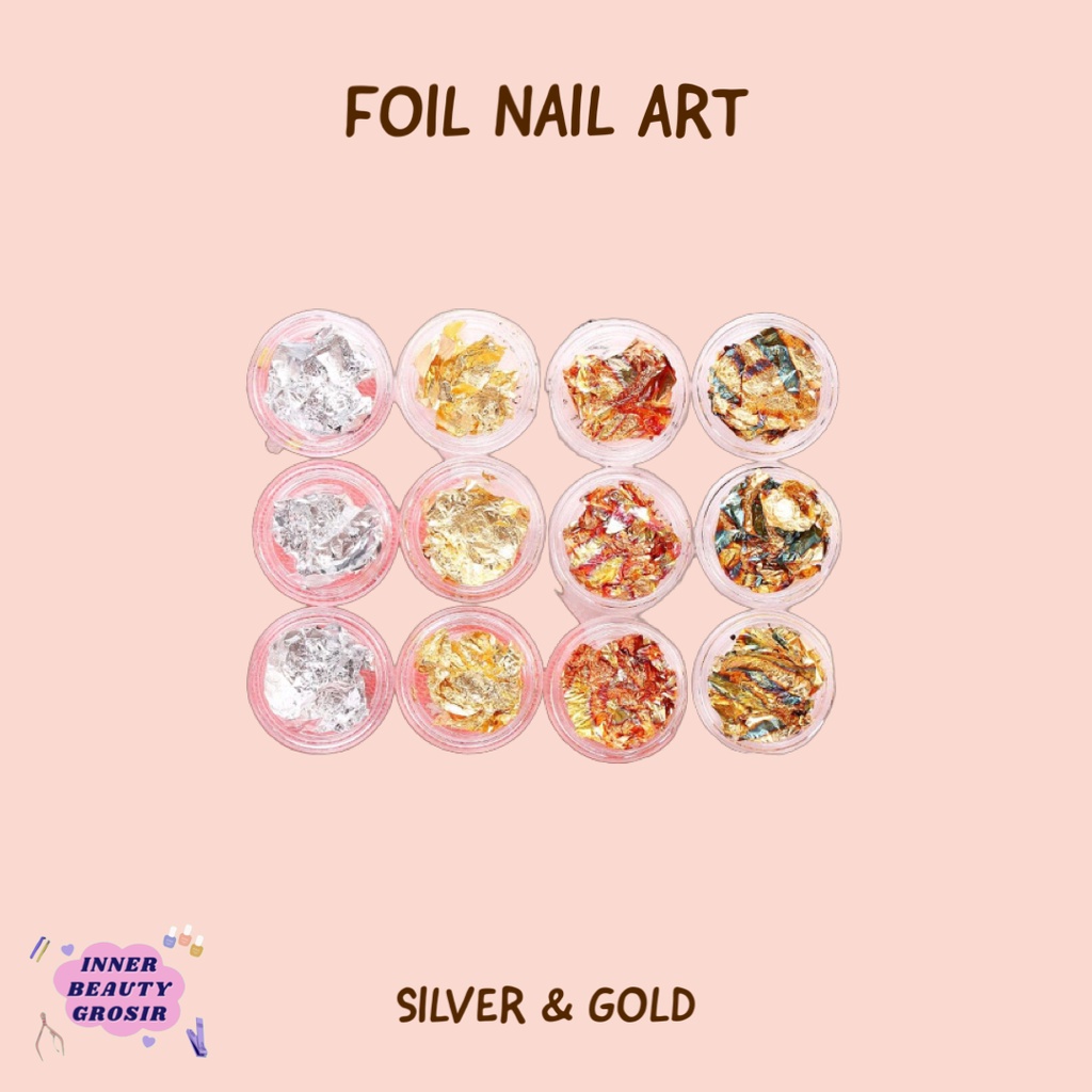 Foil Set / Kertas Foil Kuku / Hiasan Nail Art