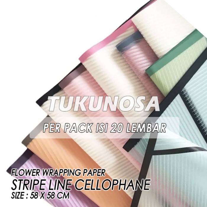 

PERPACK FLOWER WRAPPING PAPER STRIPE LINE CELLOPHANE - KERTAS BUKET BUNGA CELLOPHANE PAPER KERTAS BUCKET