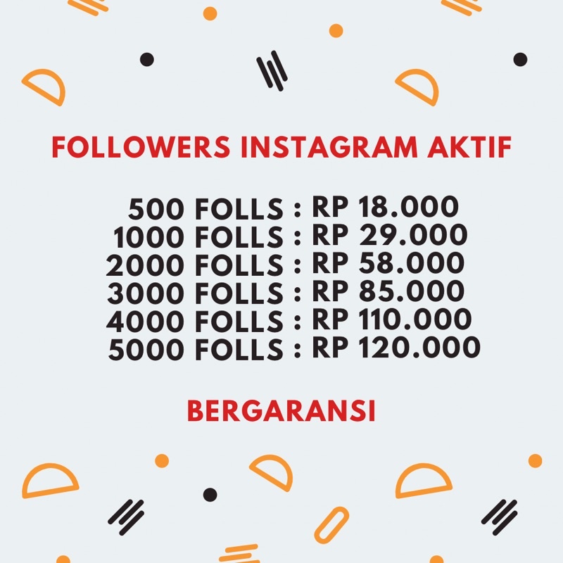 FOLLOWERS INSTAGRAM REAL AKTIF MIX PERMANENT BERGARANSI « SOFTWARE»