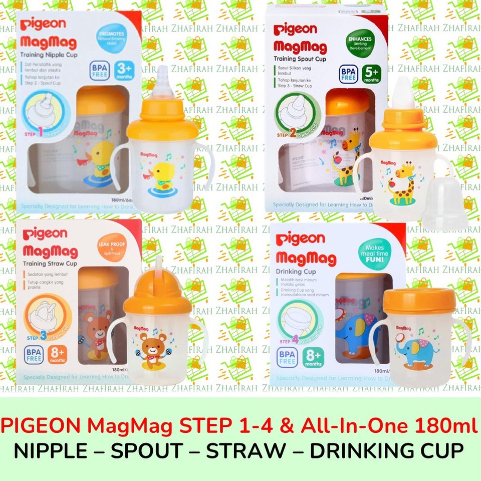 ❤ZJ❤ PIGEON MagMag Step 3 - PIGEON MagMag all in one set - Botol Minum Pigeon dengan Pegangan