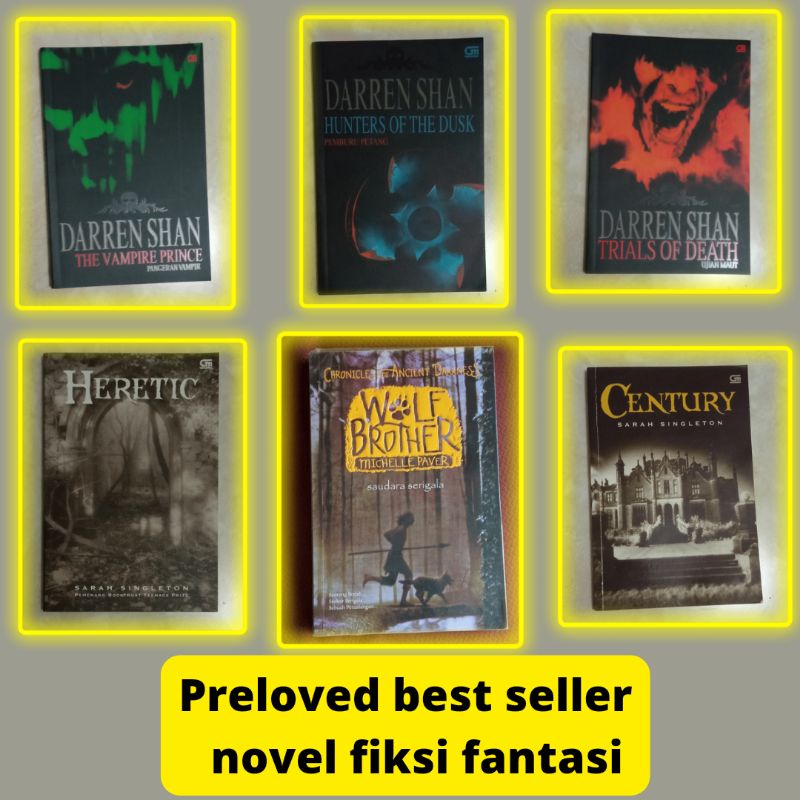 preloved novel fiksi fantasi fantasy best seller | century sarah singleton | heretic | wolf brother 