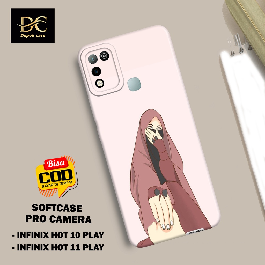 Case Infinix Hot 10 Play / Infinix Hot 11 Play Terbaru - Fhasion Case HIJAB - Casing Hp Infinix Hot 