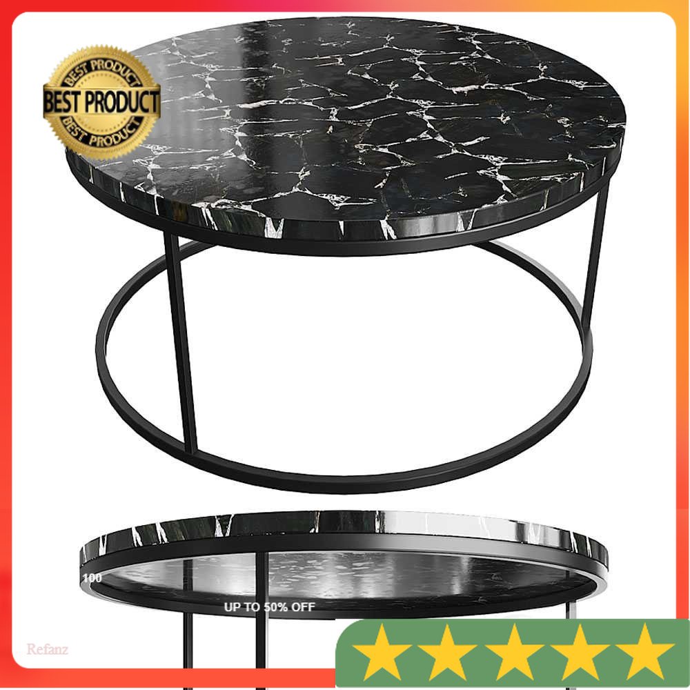 Geja Meja Sofa Side Table Marbel European Style Round - ND07