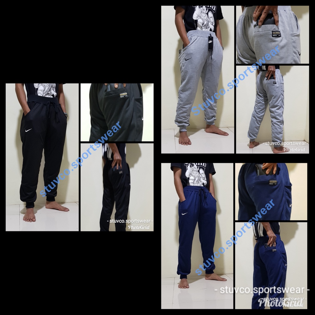 CUCI GUDANG CELANA JOGGER PANTS BABYTERRY TEBAL SAKU BELAKANG PRIA WANITA
