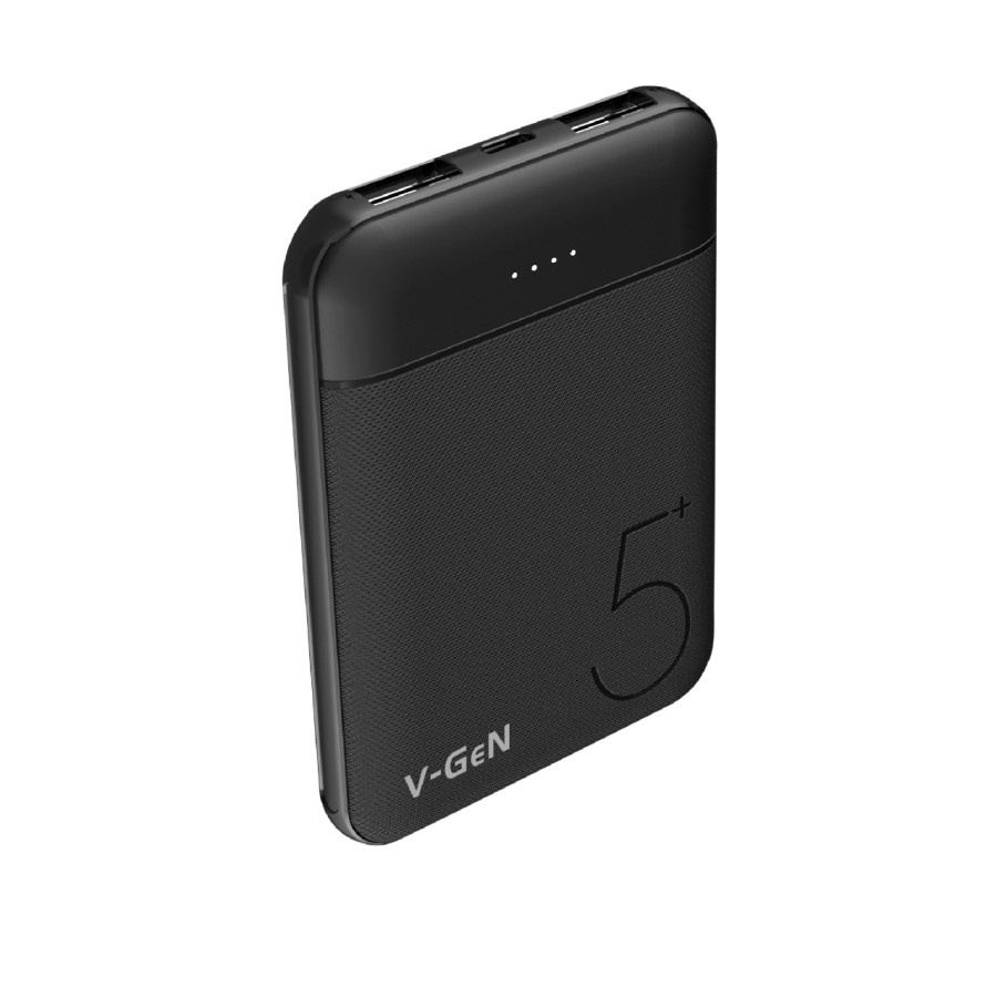 Powerbank V-GeN Rescue V510 5000 mAh 2 Port USB Output Slim Design ORIGINAL