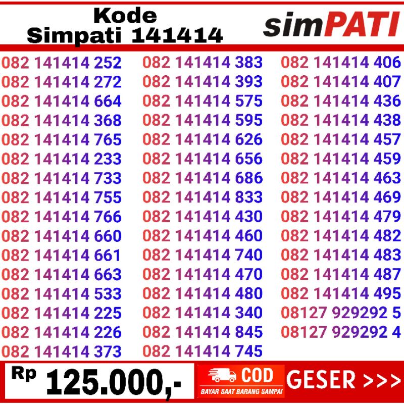 nomor cantik telkomsel simpati ababab 141414