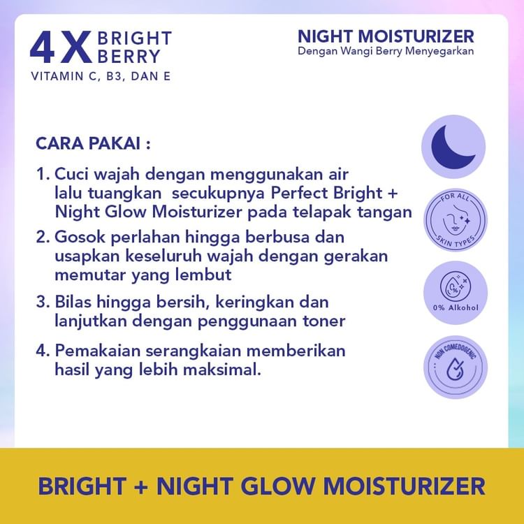 Wardah Perfect Bright Bright+ Night Glow Night Moisturizer 20ml