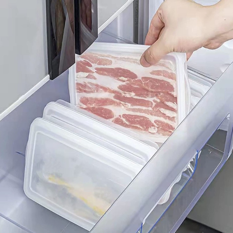 2pcs Kotak Penyimpanan Makanan Daging Bacon Dengan Tutup Untuk Kulkas