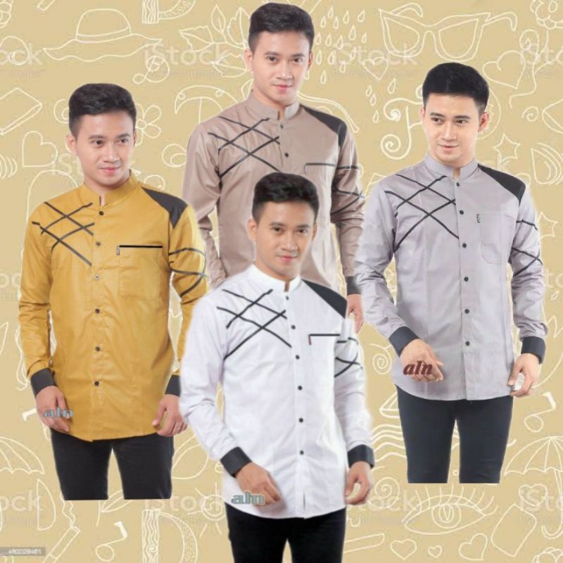 baju hadroh koko muslim lengan panjang