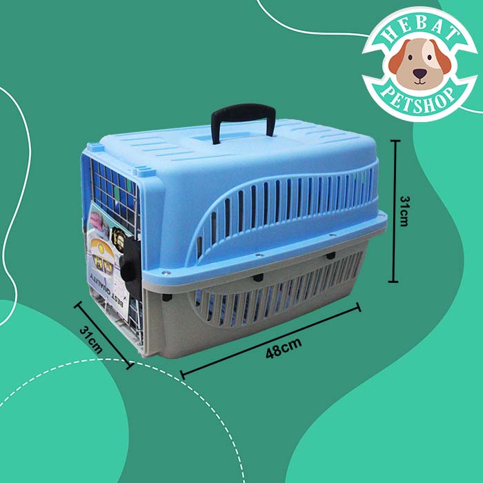 PET CARGO travel Kennel Box S kandang murah kucing cat cage 48X31X31cm