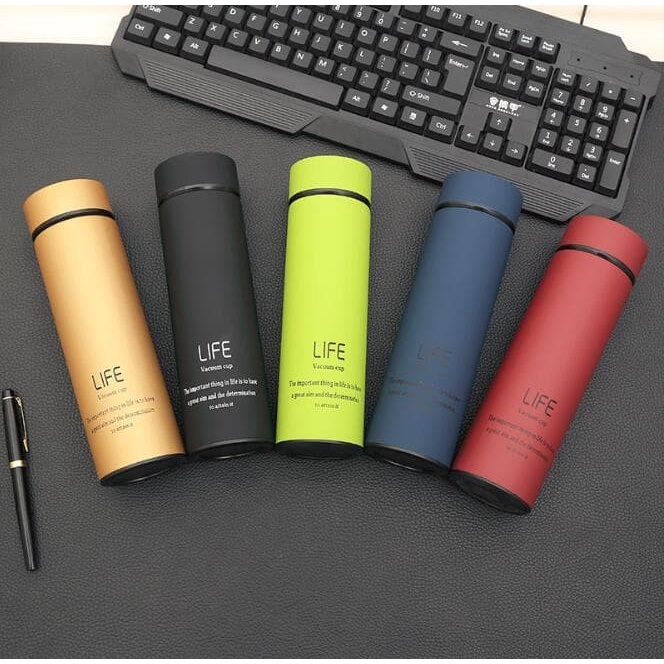 termos mini Travel Stainless Steel Tumblr 500 ml B 90-1 - Navy - Hitam A6E4 termos air panas mini TE