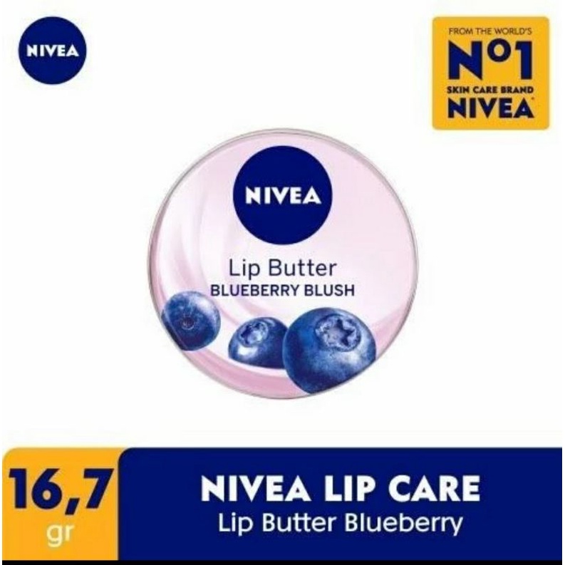 Nivea Lip Butter Vanilla / Blueberry Blush [16.7 Gr] Lip Care PELEMBAB BIBIR