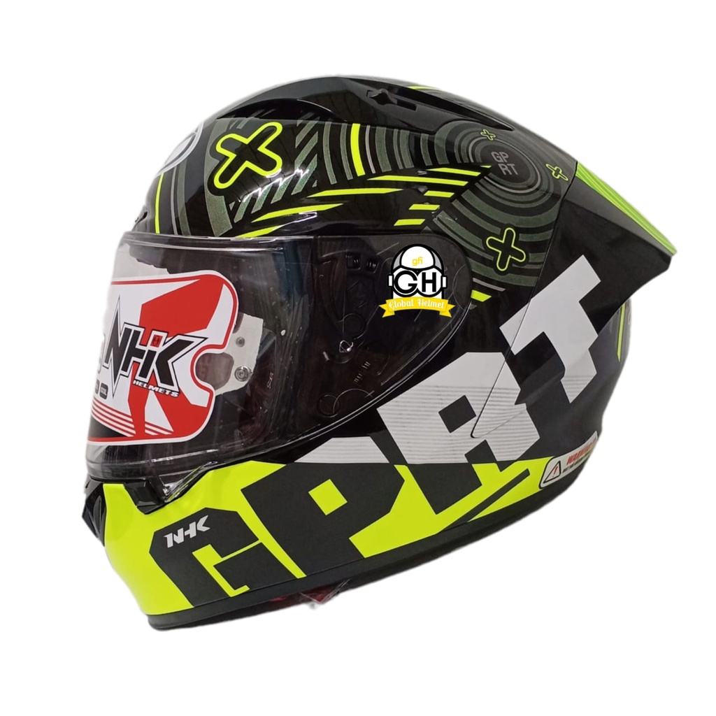 NHK HELM GPR TECH STREET TARGET BLACK YELLOW GLOSSY GP R TECH