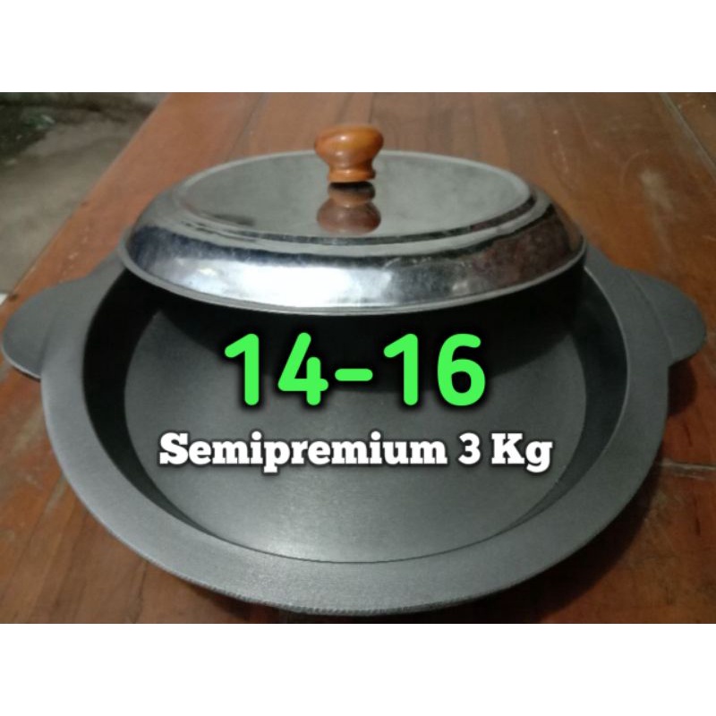Loyang Martabak Manis Semipremium 14-16 Berat 3,3 Kg + Tutup