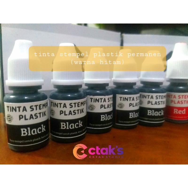 

Tinta stempel plastik permanen warna hitam