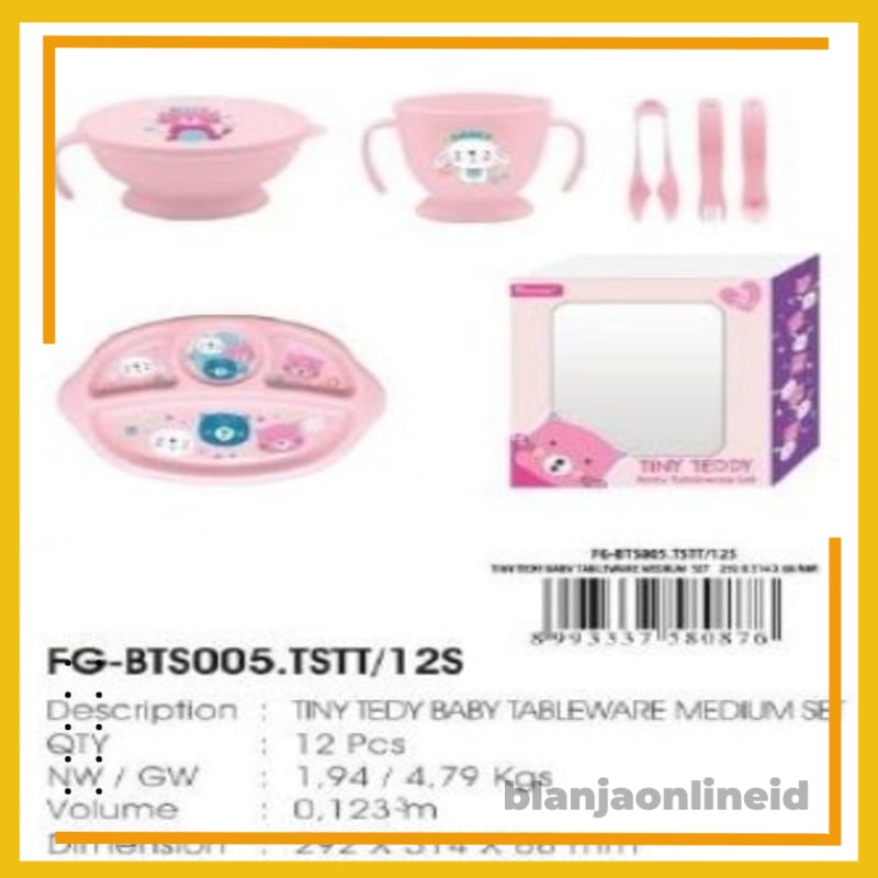 Technoplast Tableware Medium Paket Alat Makan set FG BTS005