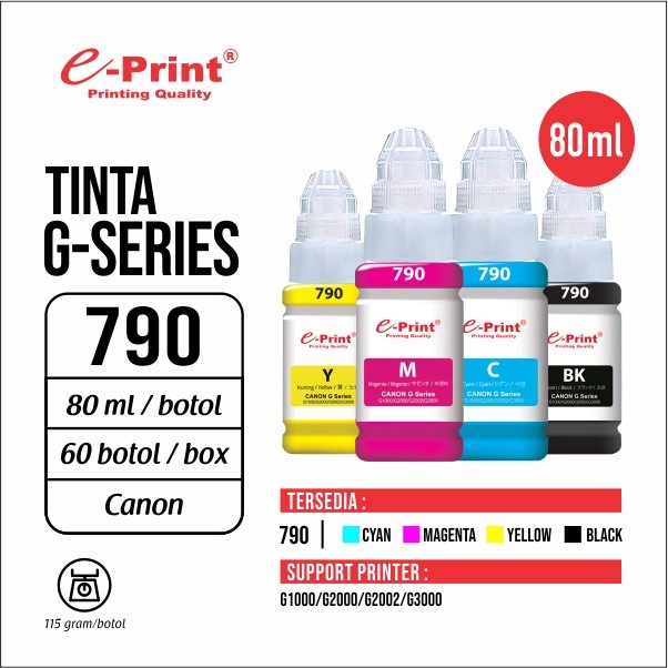 

TINTA PRINTER / REFILL INK BOTOL EPRINT G SERIES 790 80 ML