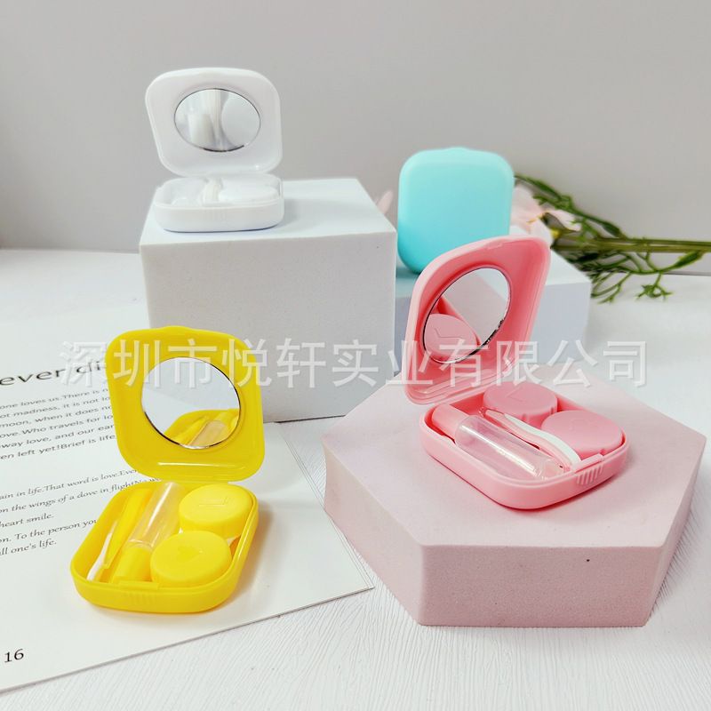 Tempat Softlens kecil isi 1 case + Botol Air / Travel kit Lenscase dengan Botol air