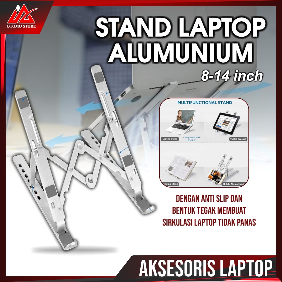 LAPTOP STAND DOCOOLER Stand Holder Laptop Portable Alumunium Alloy Holder Stand Laptop Multifungsi Stand Laptop Holder Lipat Standing Tablet