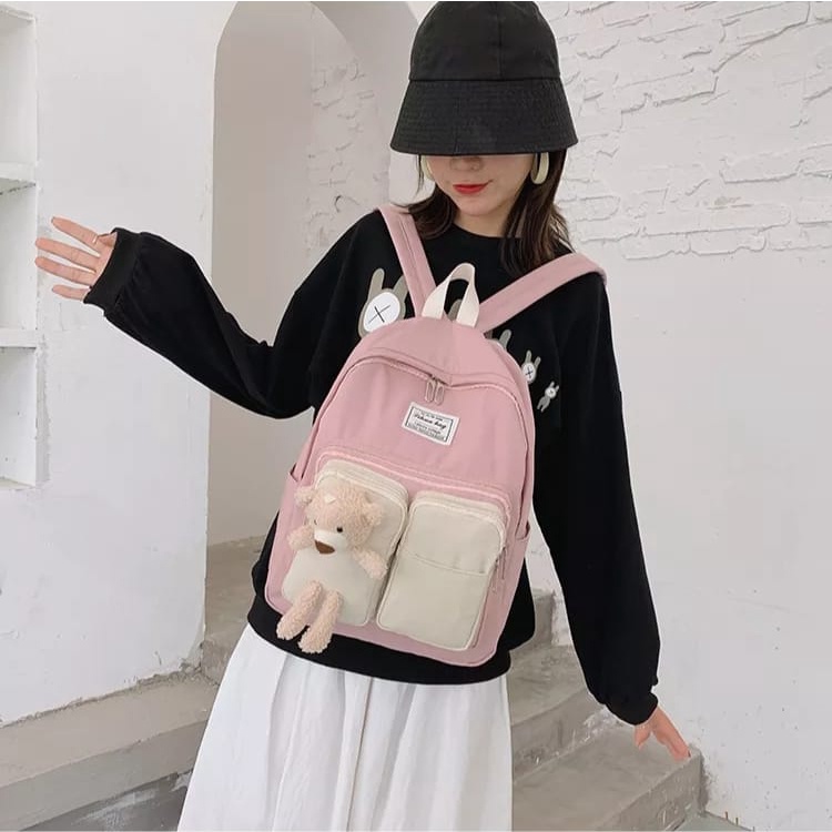 [COD] Tas Ransel Anak Perempuan Sekolah Korean Style Lucu Terbaru 2022 Ransel Punggung Anak Remaja SD SMP Elegan Lucu Termurah