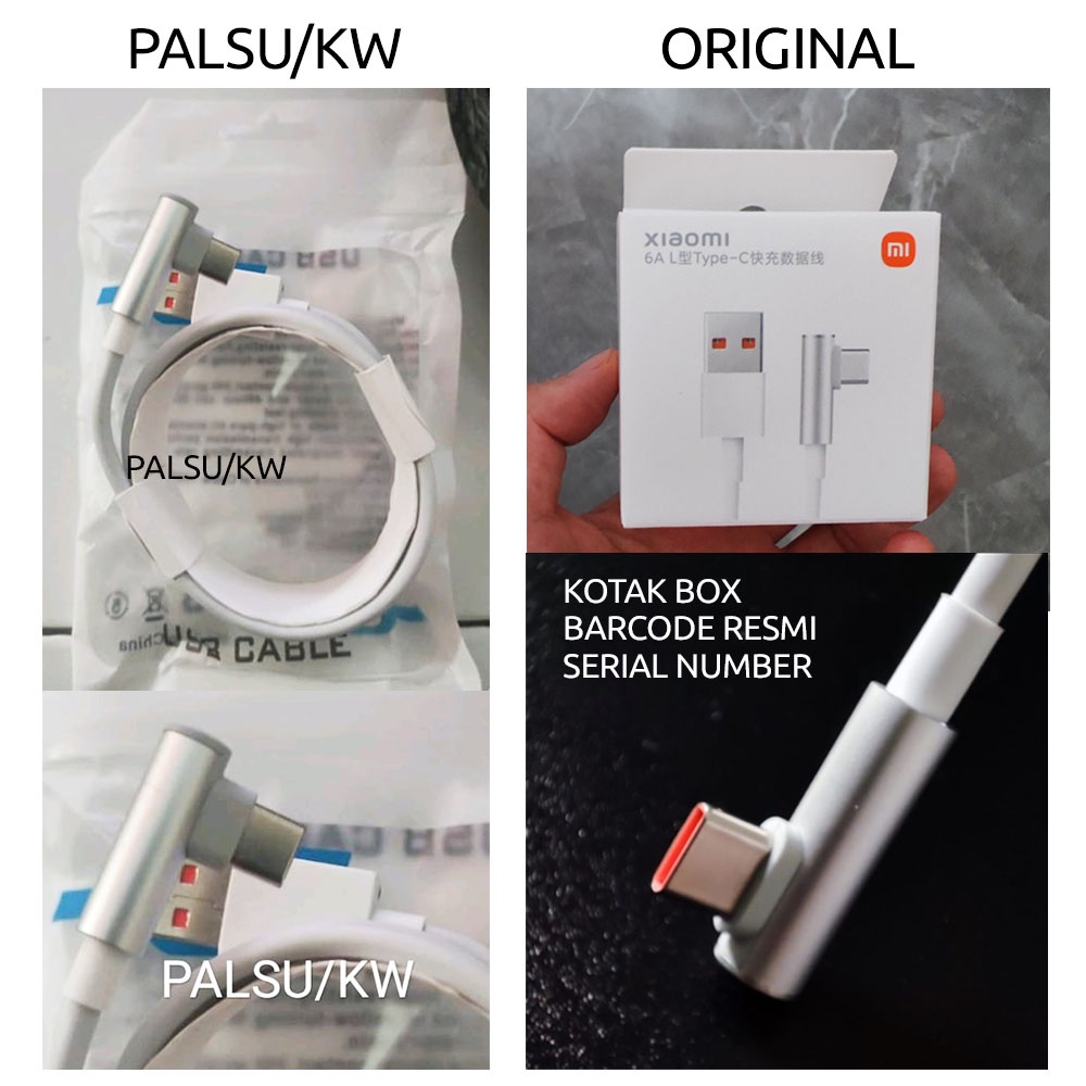 Xiaomi 6A 33W/67W/120W L-Shaped USB Type C 150cm 1.5m Cable Turbo Hyper Charge Kabel Data Original Ori Fast Charging 90 Derajat Belok