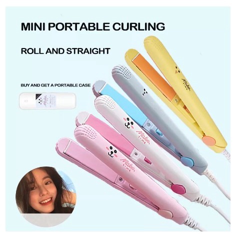 [MH] Catokan Mini Alat Catok Rambut Mini 2in1 Set Lurus dan Keriting Karakter