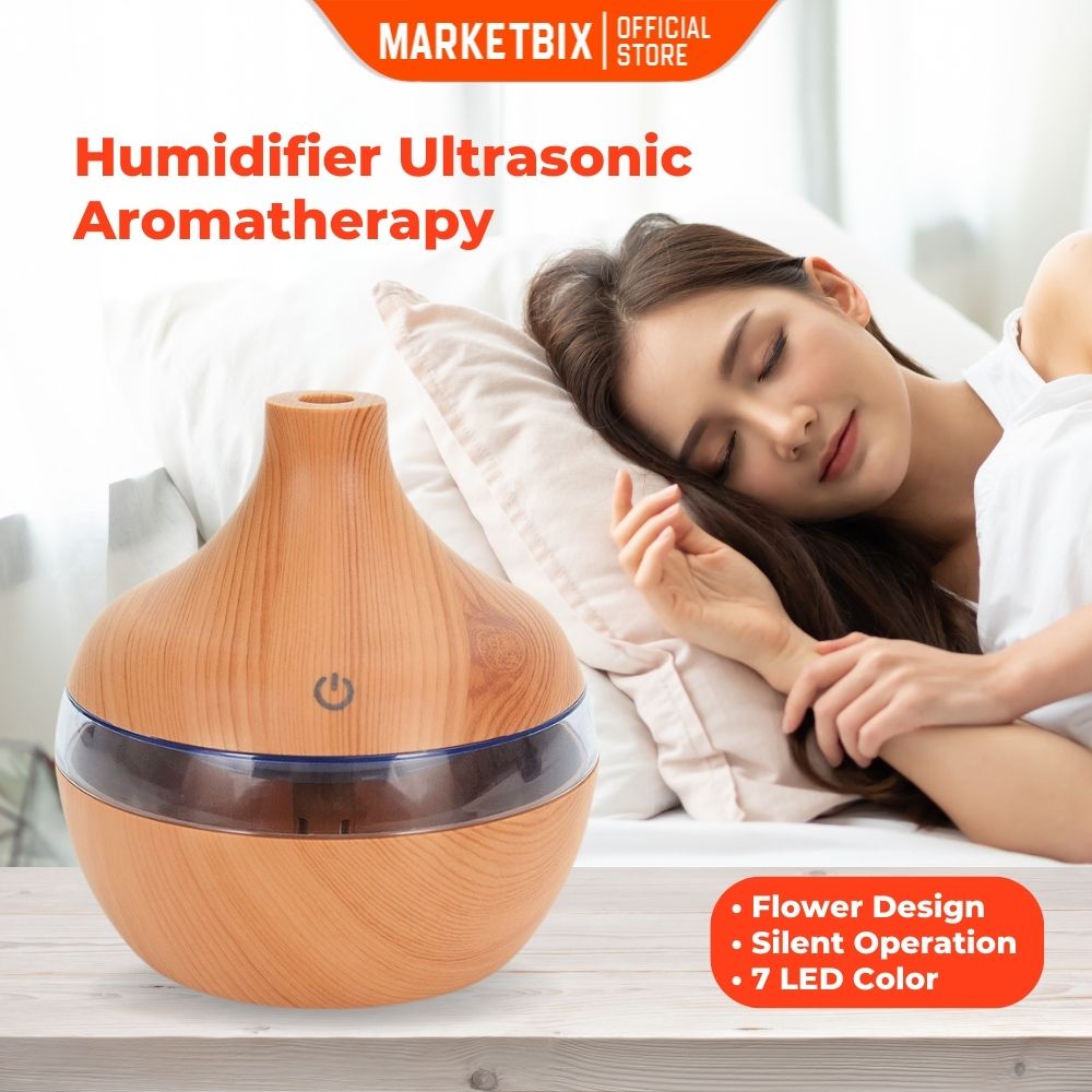 MARKETBIX Humidifier Ultrasonic Aromatherapy Diffuser Pengharum Ruangan Aromaterapi  300 ml