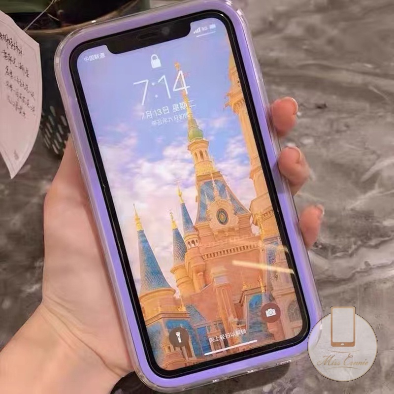 3-in-1 Macaron Pure Candy Color Shockproof Clear Soft Case VIVO Y12 Y15S Y21 Y12i Y20 Y15A Y76 Y21S Y15 Y21A Y33S Y91C Y11 Y11s Y02 Y21T Y33T Y17 Y20s Y12s Y20i Y12A Y91 Y50 Y30