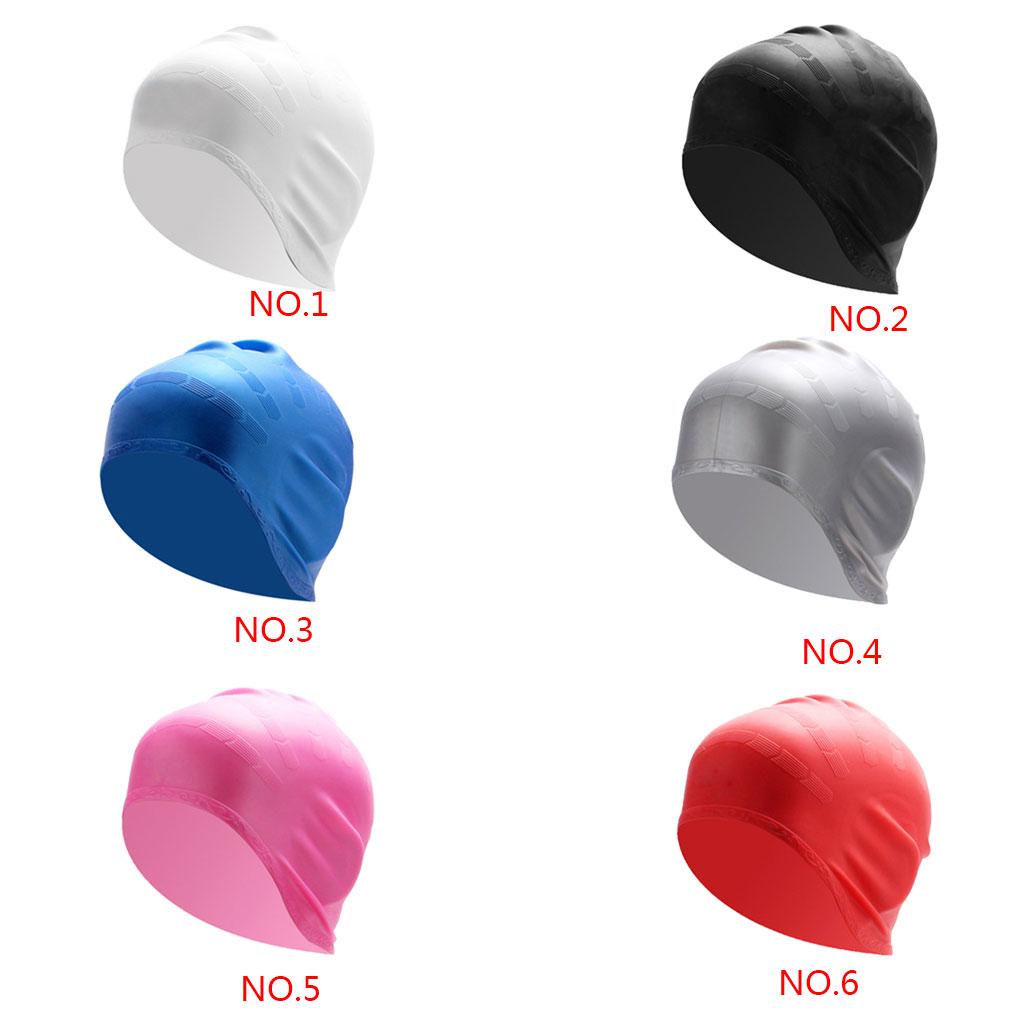 Boihon Topi Renang Silikon Wanita Panjang Swim Hat Hair Protect Cover Kuping