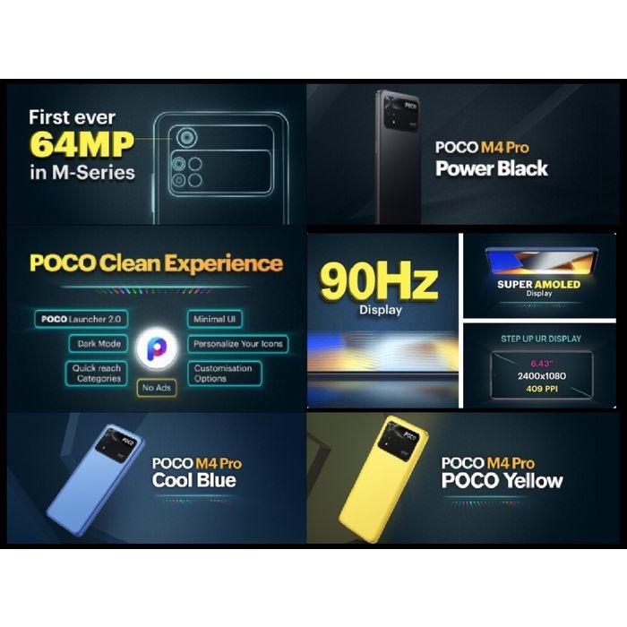 Xiaomi Poco M4 Pro 6/128GB + 8/256GB Garansi Resmi