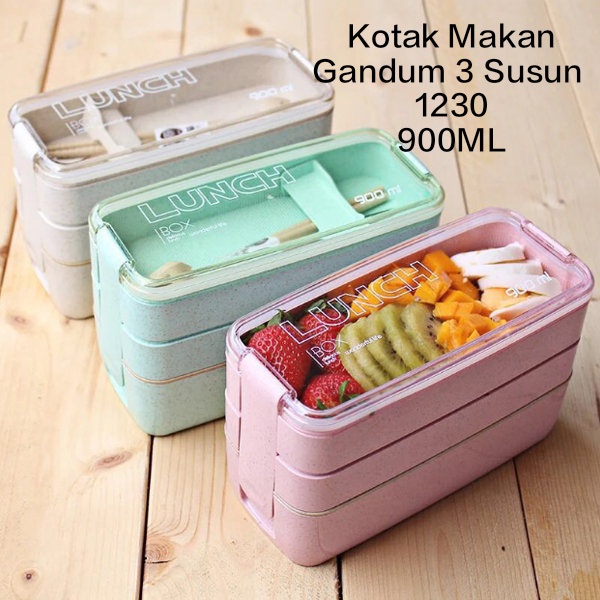 Kotak Makan/Tempat Makan Tingkat Tiga