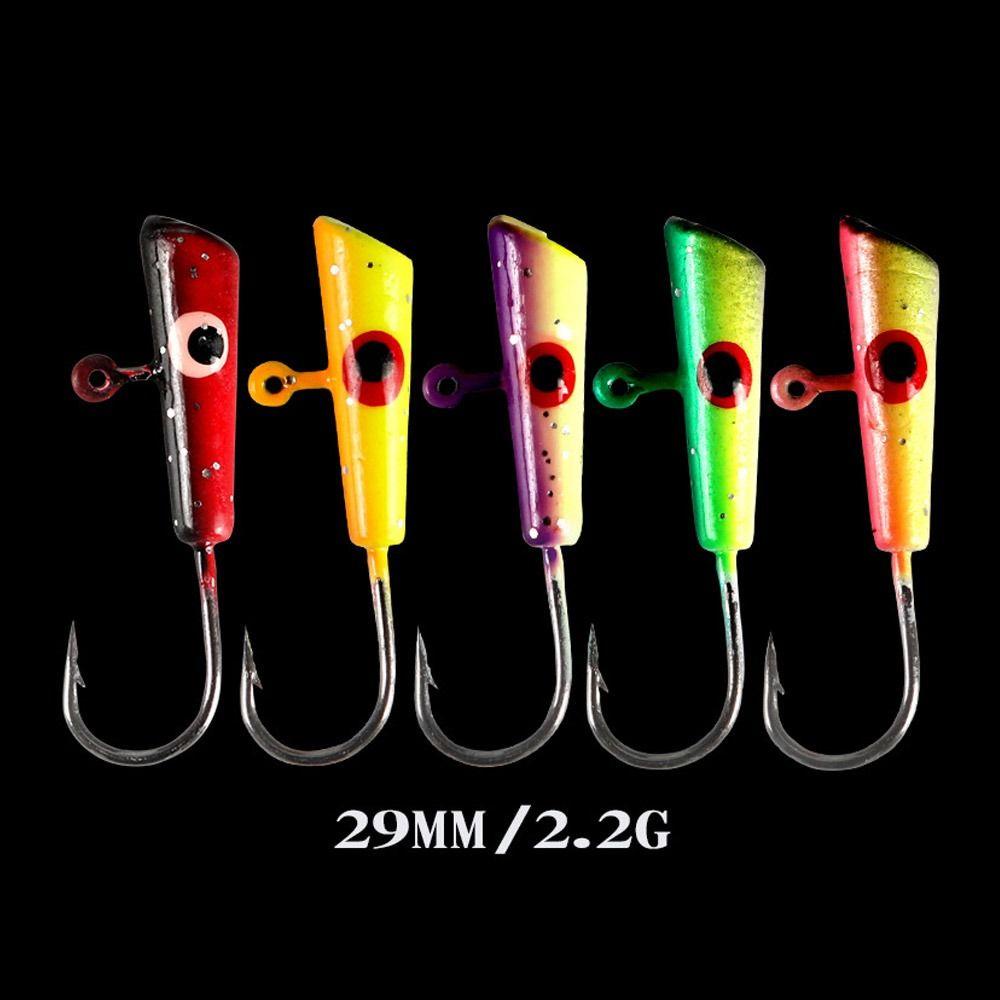 Top 25pcs/Box Musim Dingin Es Memancing Umpan diamond Jigging Walleye Lead Hard Hook