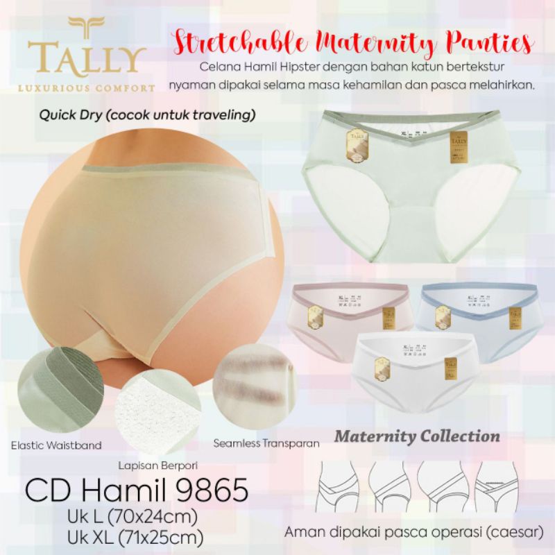 TALLY 9865 Maternity Seamless Pants Celana Dalam CD Ibu Hamil