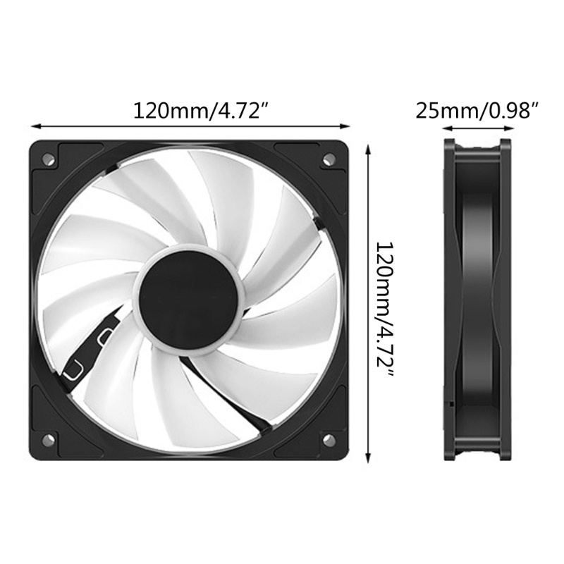 Bt PC ARGB Untuk Case Fans 120mm High Airflow Quiet Adjustable 4Pin PWM Fans Untuk Comp