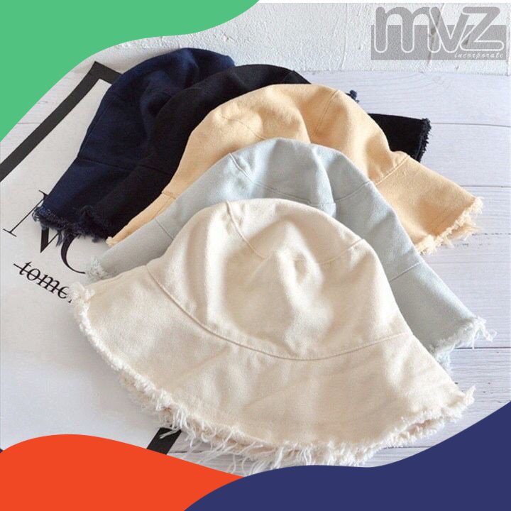 TOPI RUMBAI WANITA TOPI BUCKET RUMBAI BUCKET HAT RIPPED TOPI BUCKET HAT RAWIS RUMBAI TERMURH