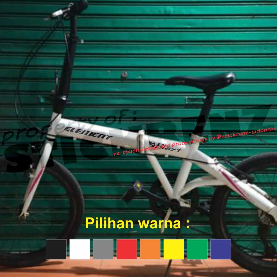 Cutting Sticker Stiker Frame Sepeda Lipat Element Blazt 01 Custom