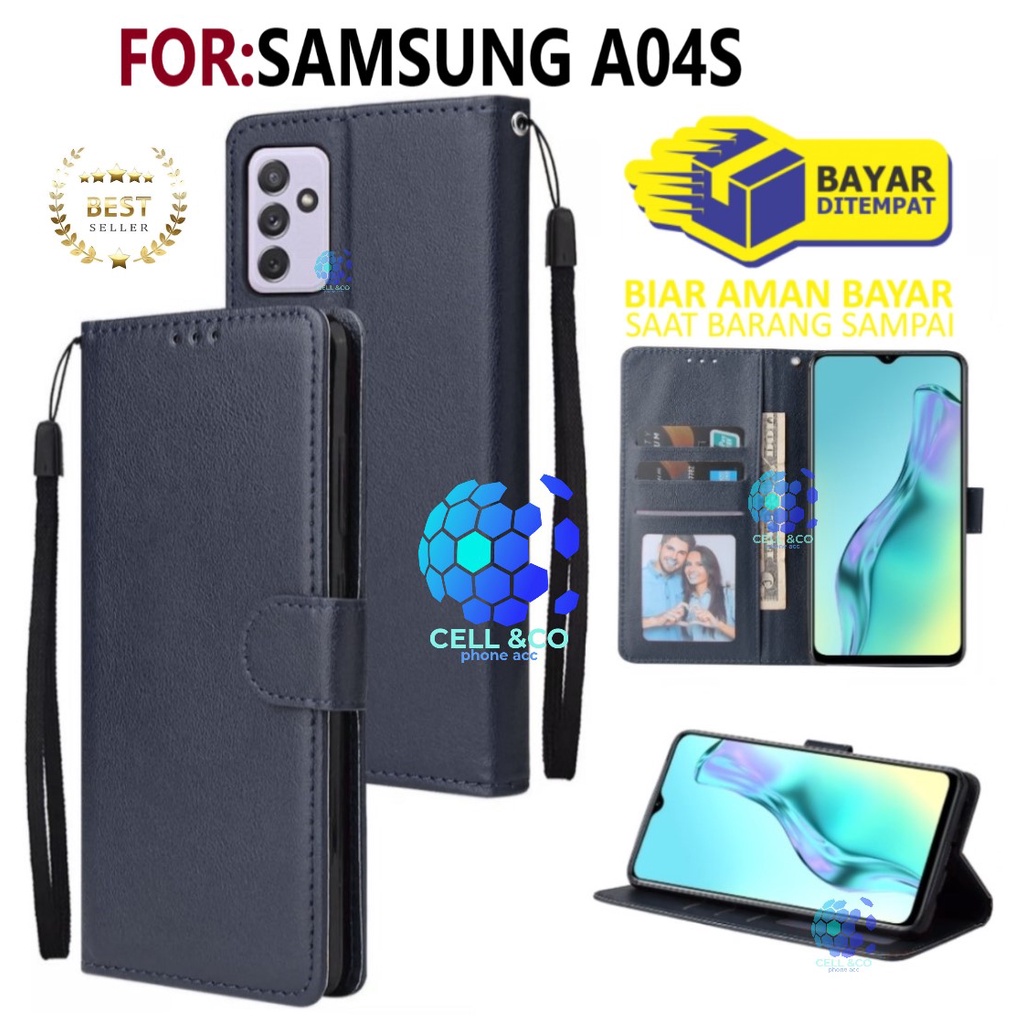 Flip cover SAMSUNG A04S Flip case buka tutup kesing hp casing hp flip case leather wallet