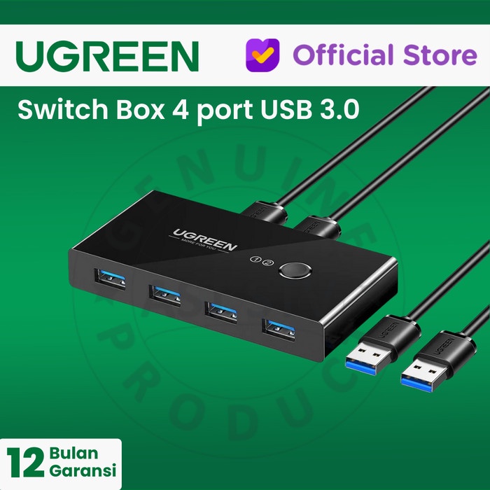 UGREEN USB Hub 2 In 4 Out USB 3.0 Switch Box - US216