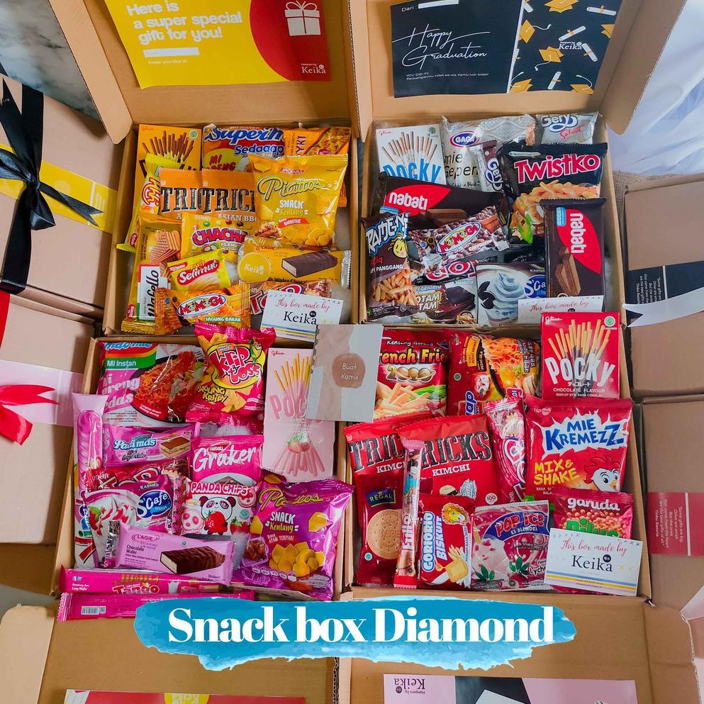 

ヹV Snack Box 2 | Hampers Gift Ultah Kado Cewek Cowok Warna Hitam Pink Merah Snackbox Parcel Ulang Tahun HOT ITEM 2996 ღ