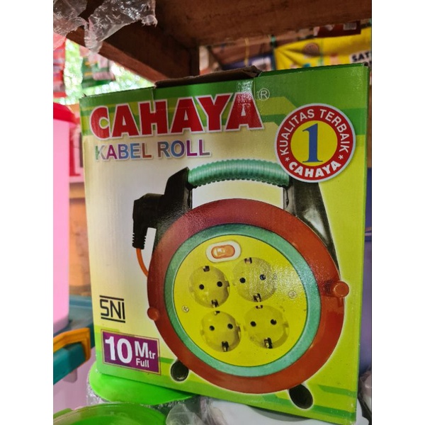 stop kontak Roll panjang 10 meter lubang 4