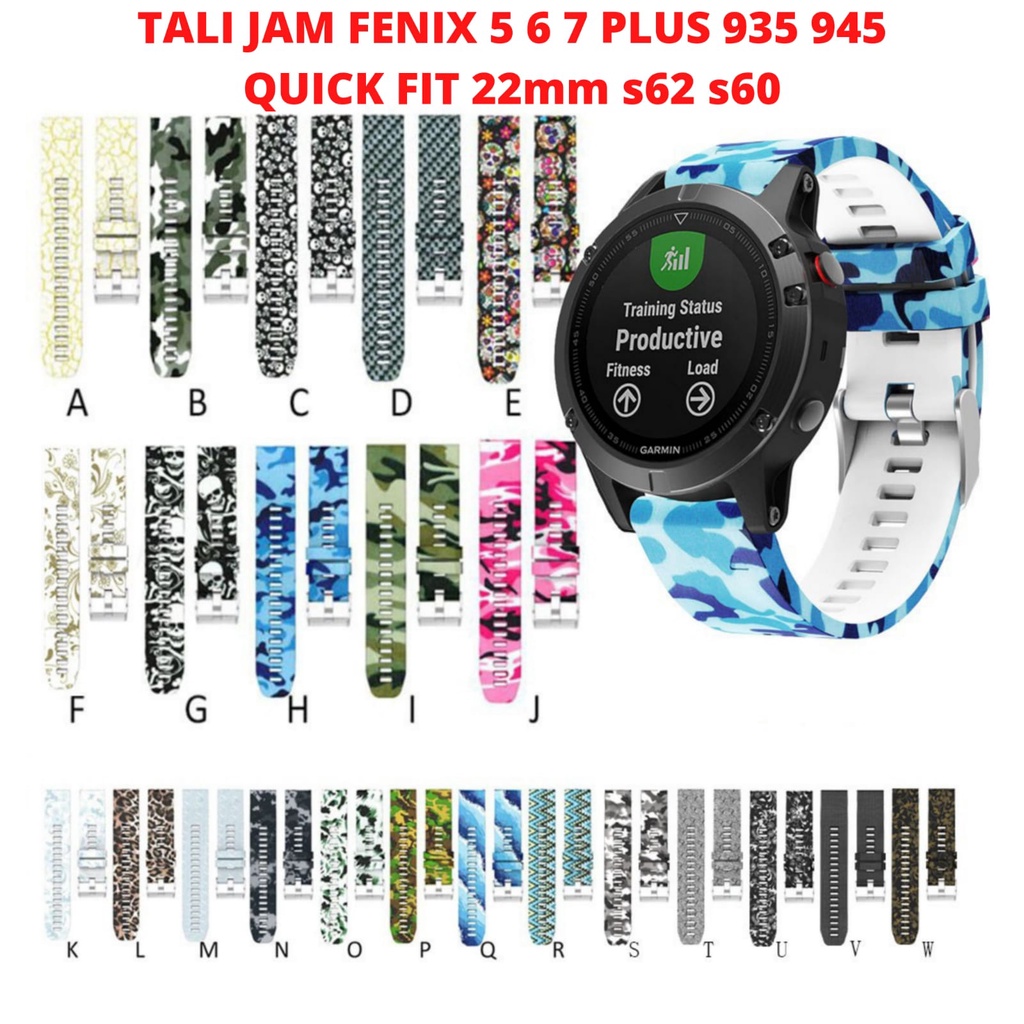 TALI JAM GARMIN FENIX 5 6 7 PLUS 935 945 QUICK FIT 22mm s62 s60