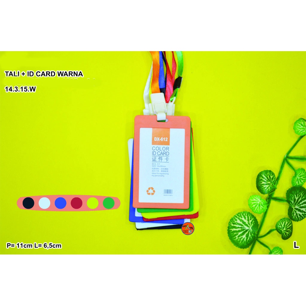 

SET TALI + ID CARD / NAME TAG WARNA TEGAK DX-612