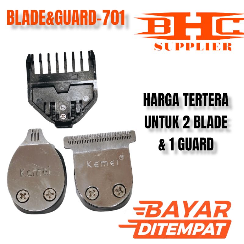 Blade &amp; Guar 701 / Pisau Cadangan Mesin Cukur Rambut Kemei / Spare Part Trimmer