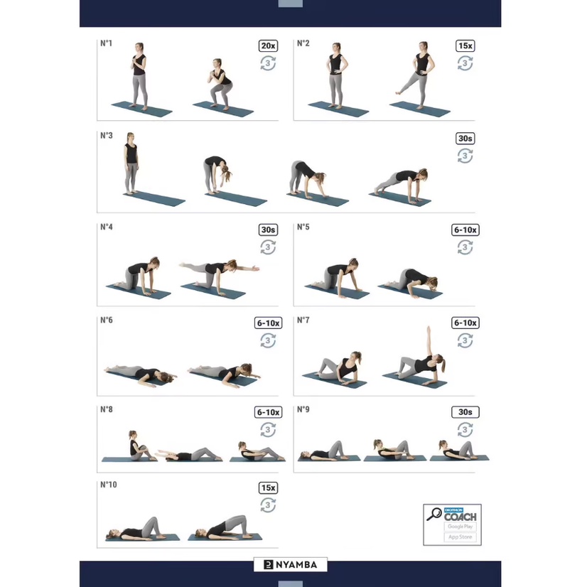 DOMYOS Matras Olahraga Pilates Lembut Dan Nyaman