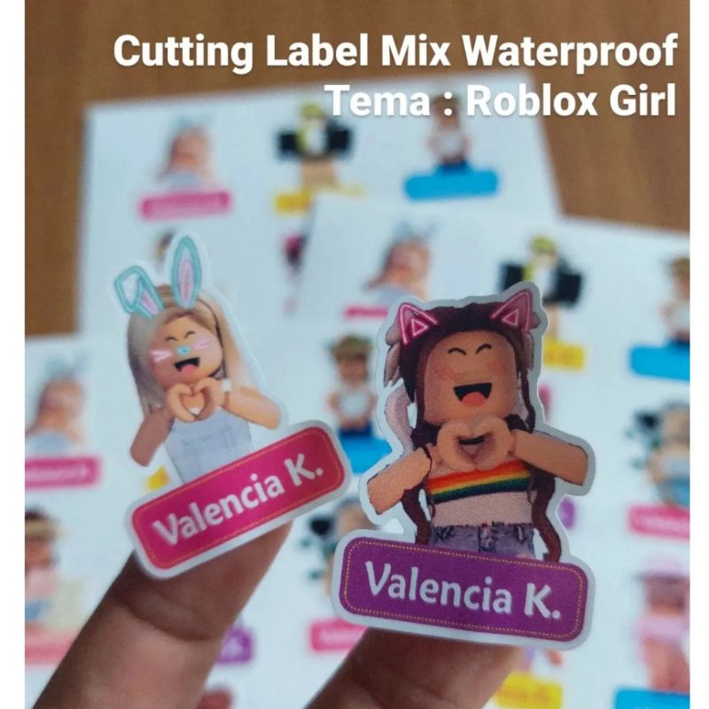 

ROBLOX GIRL ~ CUTTING LABEL MIX WATERPROOF / CUTTING STIKER / LABEL NAMA / STICKER CUTTING WATERPROOF