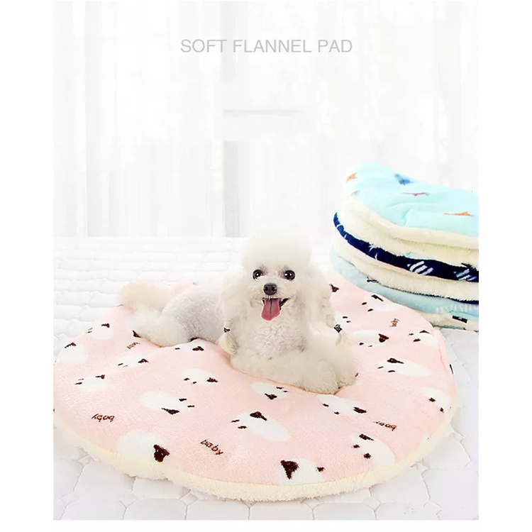 Pet Mats/ Alas tidur hewan peliharaan kucing / anjing bahan katun isi silikon empuk murah