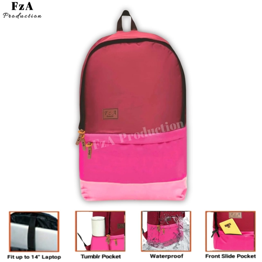 Tas Ransel Distro Kasual Pria Wanita Tas Ransel Laptop Tas Punggung Backpack Original FzA Free Dompet Sakko HP