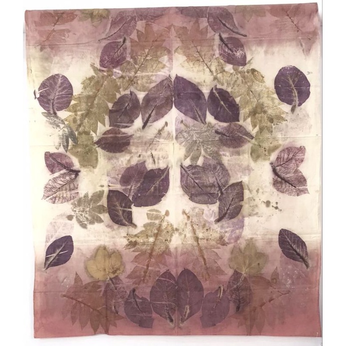 Kain Ecoprint Fasnur  Kreatif motif daun