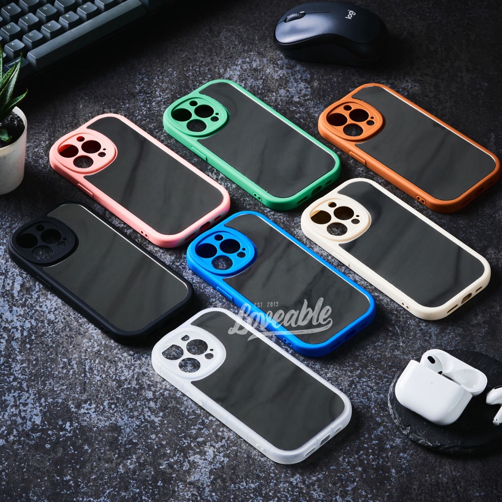 Round mirror case iphone for 7 8 plus x xs max xr