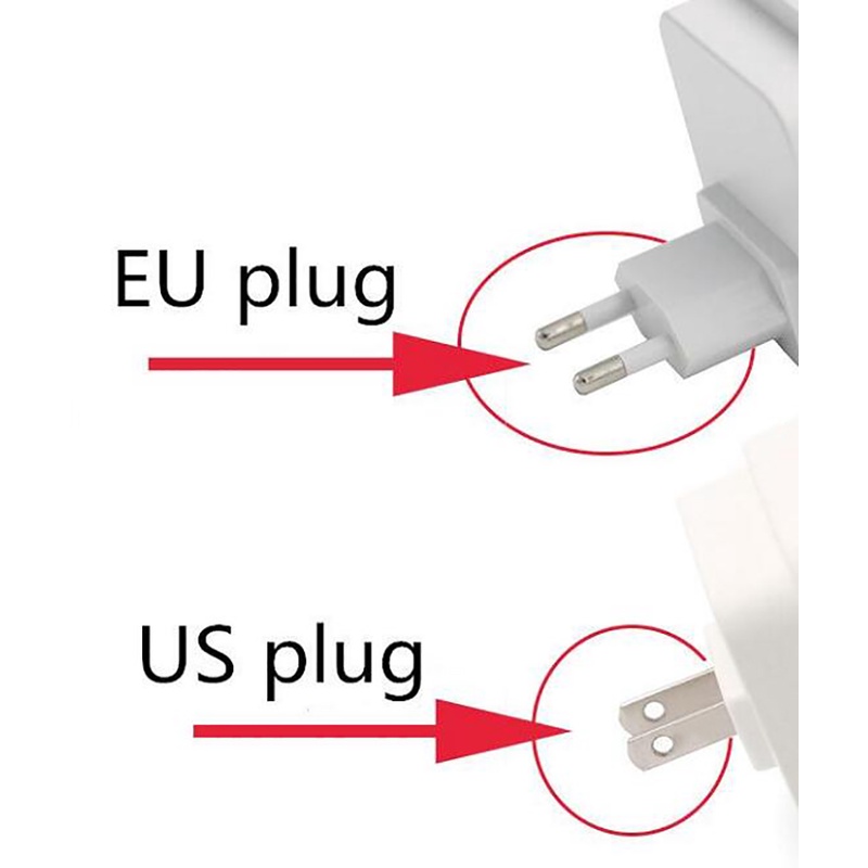 Lampu Malam LED Wireless Sensor Otomatis On / Off Plug EU / US Untuk Koridor / Kamar Tidur Anak